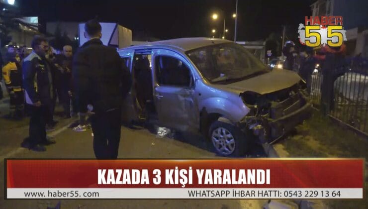 SAMSUN’DA OTOMOBİL BARİYERLERE ÇARPARAK DURABİLDİ