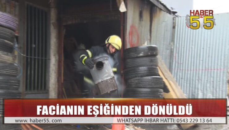 MOBİLYA İSKELETLERİNİN BULUNDUĞU DEPODA SOBA PATLADI