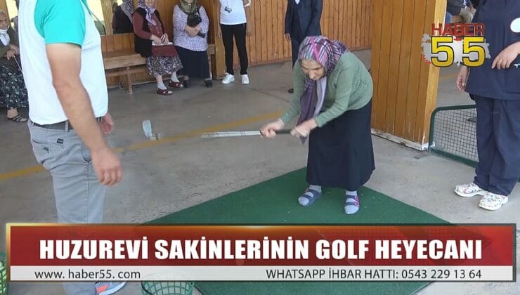 SAMSUN’DA HUZUREVİ SAKİNLERİ GOLF OYNADI