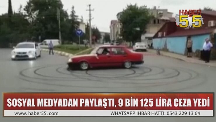 SAMSUN’DA DRİFT YAPAN ŞAHIS CEZADAN KAÇAMADI
