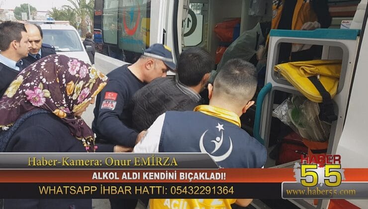 EŞİYLE TARTIŞTI KENDİNİ BIÇAKLADI