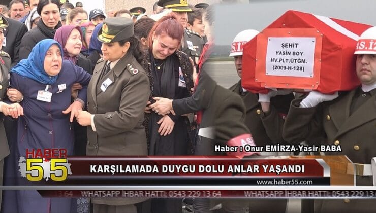 SAMSUN ŞEHİDİNİ BÖYLE KARŞILADI