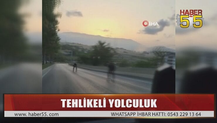 SAMSUN’DA PATENLİ GENÇLERİN TEHLİKELİ YOLCULUĞU KAMERADA