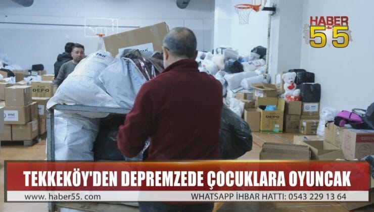 TEKKEKÖY BELEDİYESİ DEPREMZEDE ÇOCUKLARI UNUTMADI
