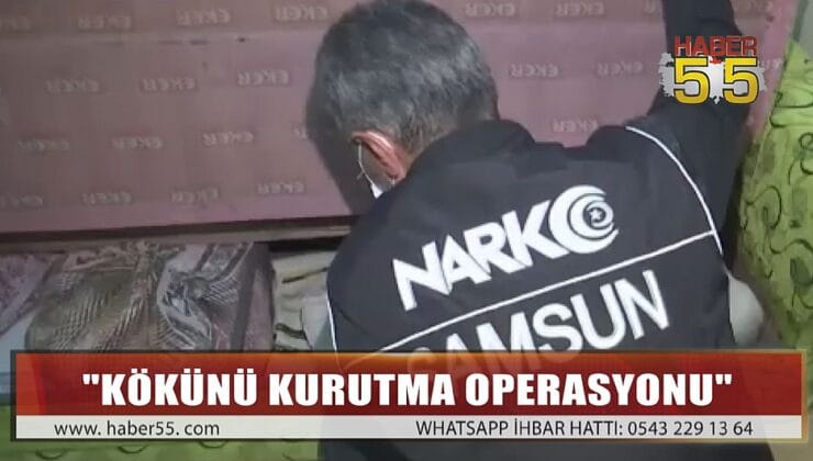 SAMSUN’DA ”KÖKÜNÜ KURUTMA OPERASYONU”NDA 94 KİŞİ GÖZALTINA ALINDI