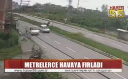 Samsun’da aracın çarptığı yaya metrelerce havaya fırlayarak ağır yaralandı