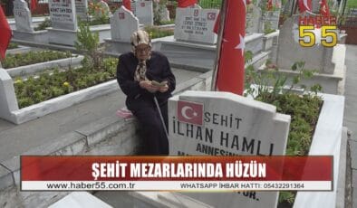 Samsun’da mezarlıklara bayram ziyareti