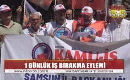 Samsun’da kamu çalışanları iş bıraktı