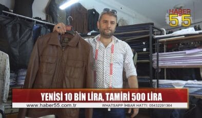 Samsun’da kış öncesi deri mont tamircilerinde yoğun mesai