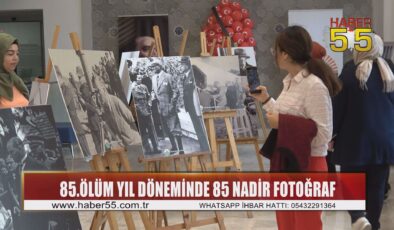 Atatürk’ün 85. ölüm yıldönümünde 85 fotoğraftan oluşan sergi İlkadım’da açıldı