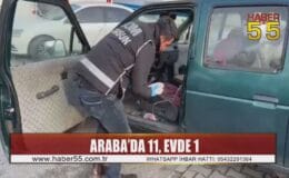 Samsun’da 11’i aracın kapısına zulalanmış 12 ruhsatsız tabanca ele geçirildi