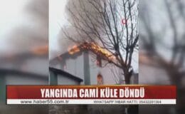 Samsun’da yangında cami küle döndü
