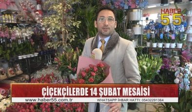 Samsun’da çiçekçilerde 14 Şubat Sevgililer Günü yoğunluğu