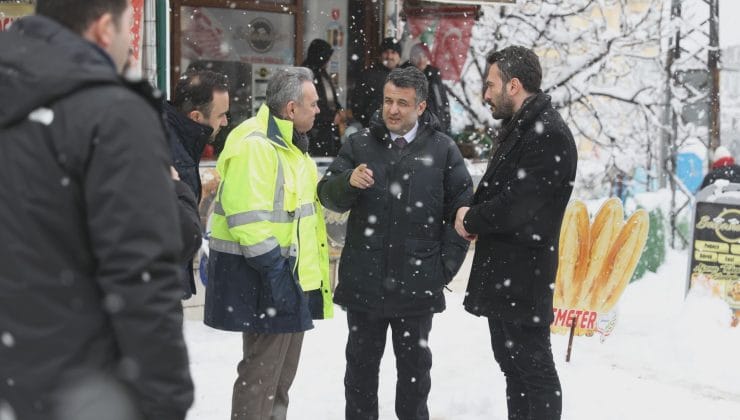 Başkan Doğan’dan karla mücadele çalışmalarına yakından takip