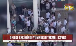 Samsun’da CHP delege seçiminde yumruklu tekmeli kavga kamerada