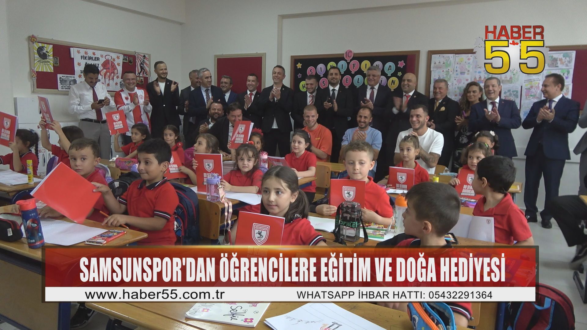 Samsun’da 20 bin öğrenciye Samsunspor’dan defter, kalem ve fidan desteği