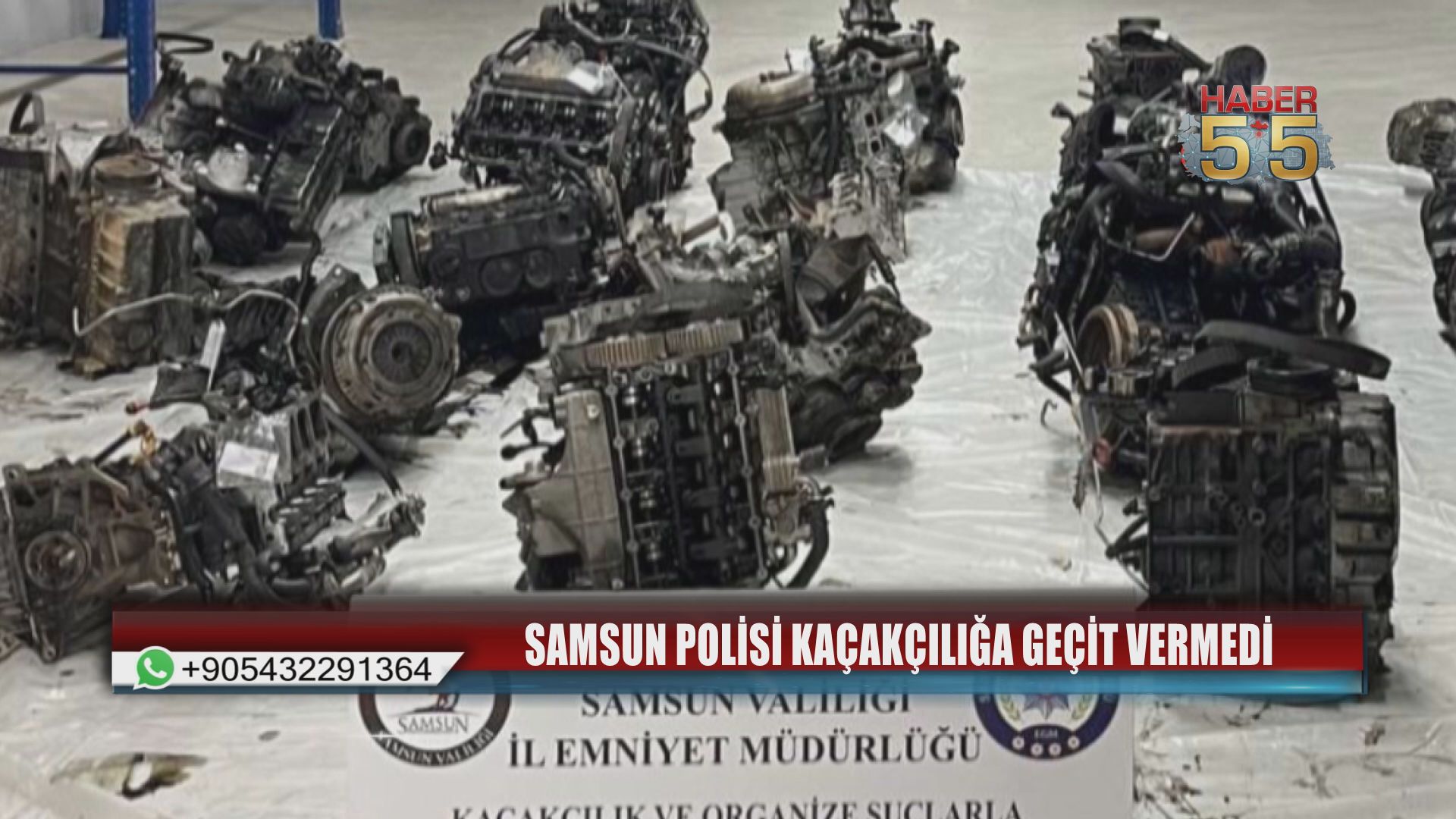 Polis Çarşamba’da Düğmeye Bastı: 13 Gümrük Kaçağı Otomobil Motoru Yakalandı