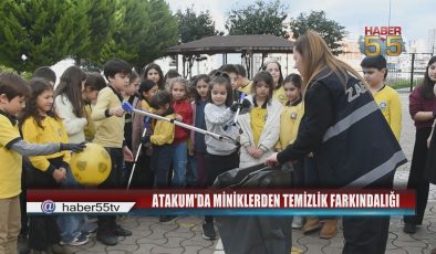 Atakum’da Ataçocuklu miniklerinden örnek çevre etkinliği