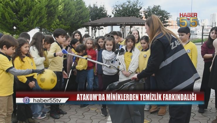 Atakum’da Ataçocuklu miniklerinden örnek çevre etkinliği