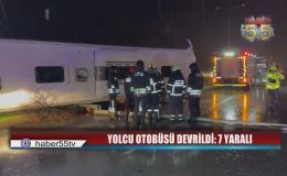 Samsun’da Korkutan Kaza! Gürcistan Seferi Yapan Otobüs Yan Yattı