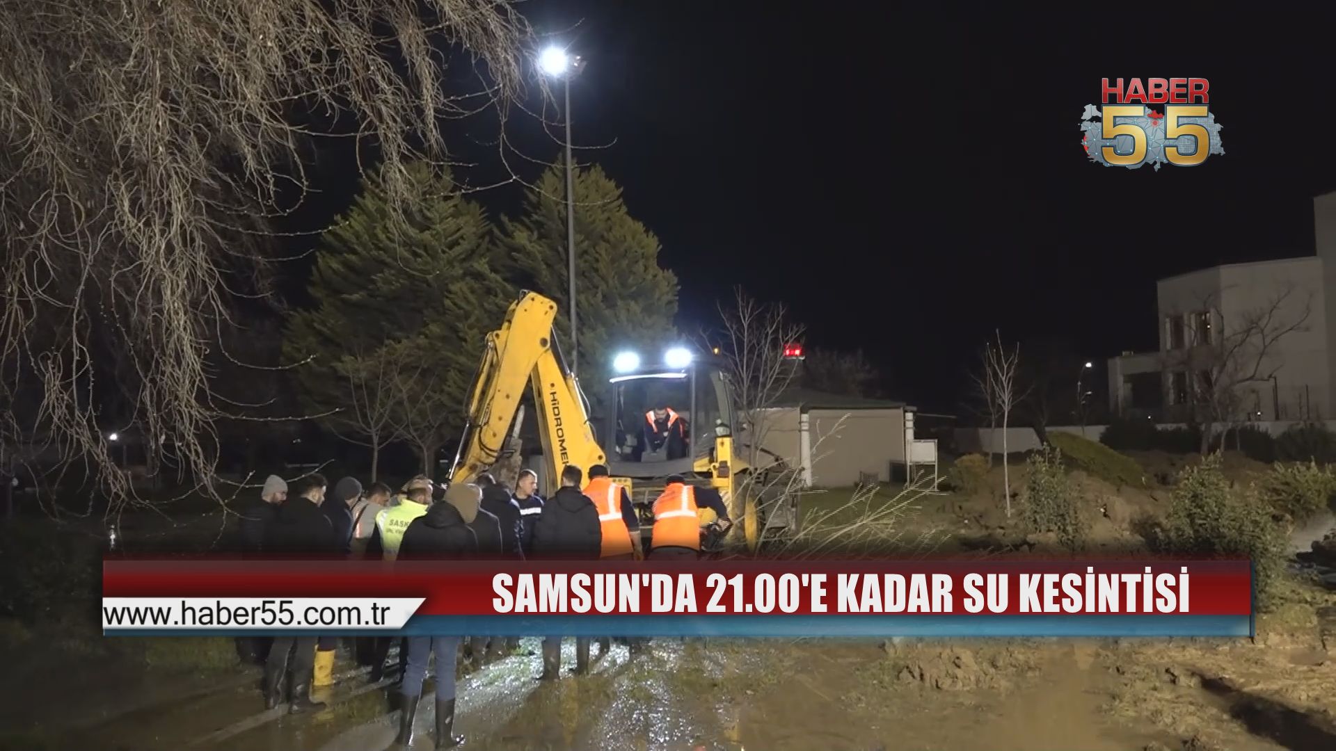 Samsun’da Ana İsale Hattı Patladı: Çalışmalar devam ediyor