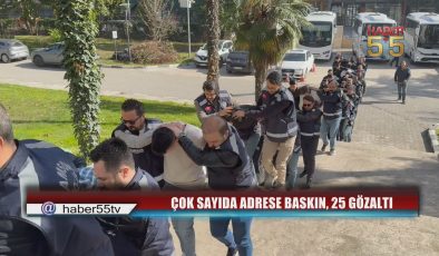 Samsun merkezli 3 ilde eş zamanlı operasyon: 25 gözaltı